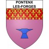 Pegatinas escudo de armas de Pontenx-les-Forges adhesivo de la etiqueta engomada
