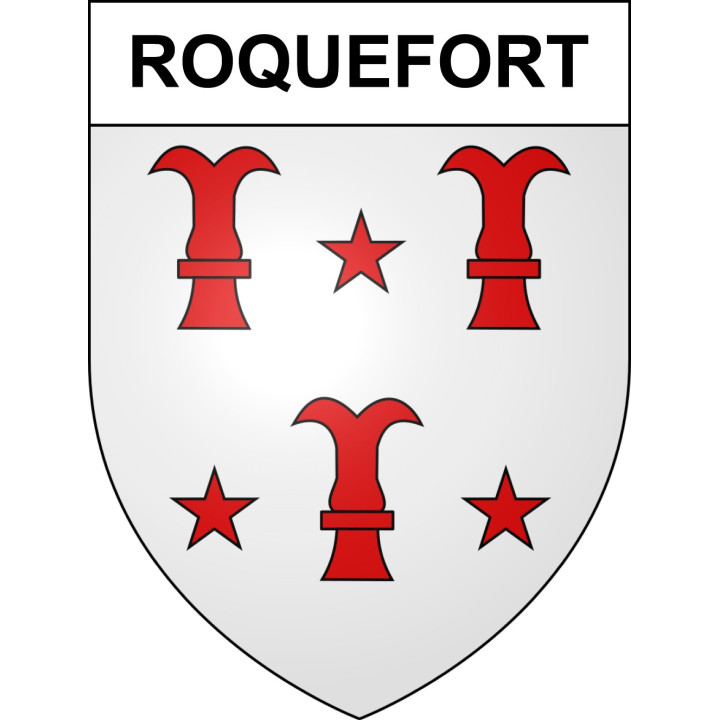 Pegatinas escudo de armas de Roquefort adhesivo de la etiqueta engomada