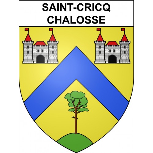 Stickers coat of arms Saint-Cricq-Chalosse adhesive sticker