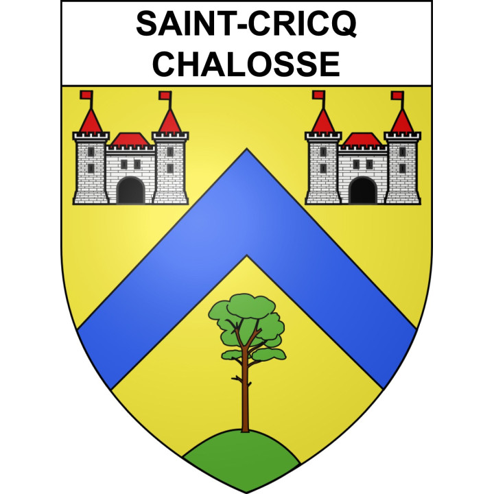 Saint-Cricq-Chalosse 40 ville sticker blason écusson autocollant adhésif