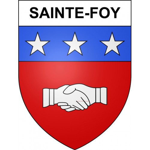 Pegatinas escudo de armas de Sainte-Foy adhesivo de la etiqueta engomada