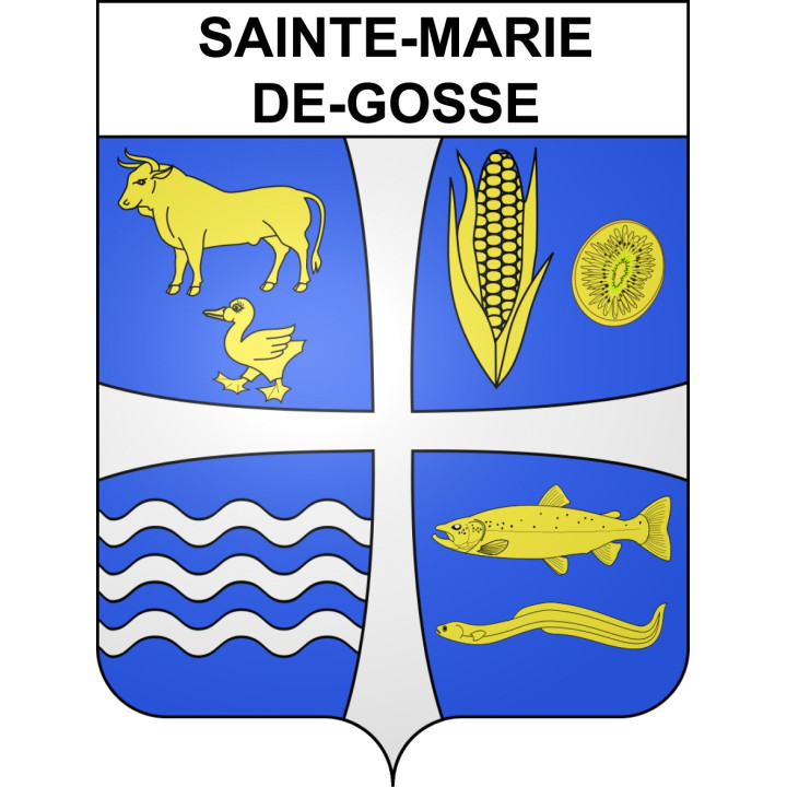 Sainte-Marie-de-Gosse 40 ville sticker blason écusson autocollant adhésif