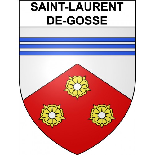 Saint-Laurent-de-Gosse Sticker wappen, gelsenkirchen, augsburg, klebender aufkleber