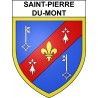 Pegatinas escudo de armas de Saint-Pierre-du-Mont adhesivo de la etiqueta engomada