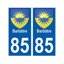 85 Barbâtre blason ville autocollant plaque blason 