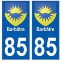 85 Barbâtre blason ville autocollant plaque blason 