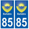 85 Barbâtre blason ville autocollant plaque blason 