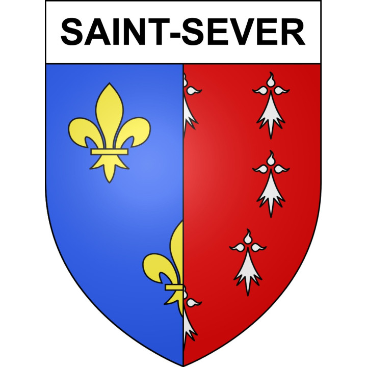 Pegatinas escudo de armas de Saint-Sever adhesivo de la etiqueta engomada