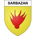 Pegatinas escudo de armas de Sarbazan adhesivo de la etiqueta engomada
