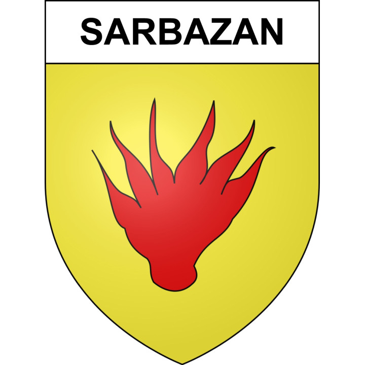Sarbazan 40 ville sticker blason écusson autocollant adhésif