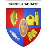 Sorde-l'Abbaye 40 ville sticker blason écusson autocollant adhésif