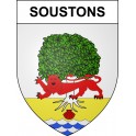 Soustons 40 ville sticker blason écusson autocollant adhésif