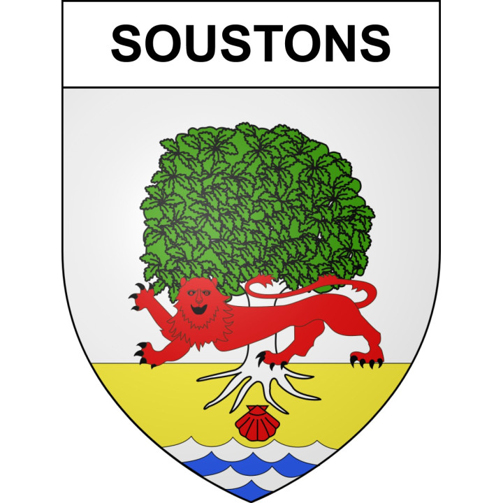 Soustons Sticker wappen, gelsenkirchen, augsburg, klebender aufkleber