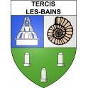 Pegatinas escudo de armas de Tercis-les-Bains adhesivo de la etiqueta engomada