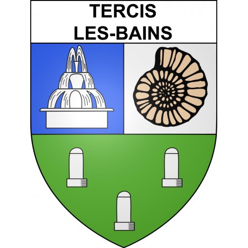 Tercis-les-Bains Sticker wappen, gelsenkirchen, augsburg, klebender aufkleber