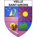 Pegatinas escudo de armas de Vielle-Saint-Girons adhesivo de la etiqueta engomada