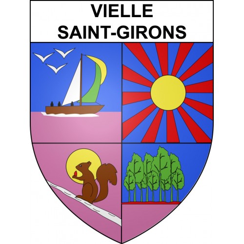 Vielle-Saint-Girons 40 ville sticker blason écusson autocollant adhésif