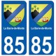 85 La Barre-de-Monts ville autocollant plaque blason 