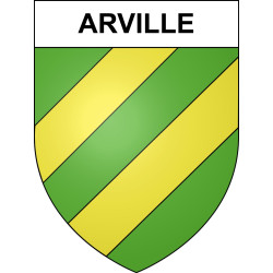 Pegatinas escudo de armas de Arville adhesivo de la etiqueta engomada