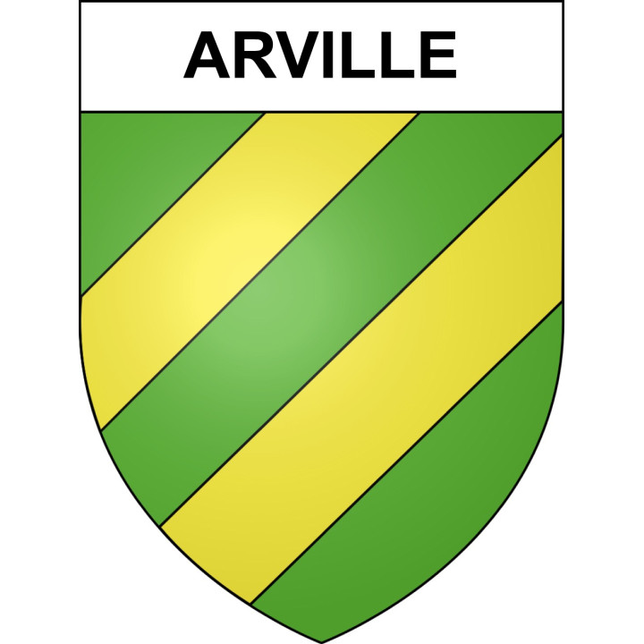 Pegatinas escudo de armas de Arville adhesivo de la etiqueta engomada
