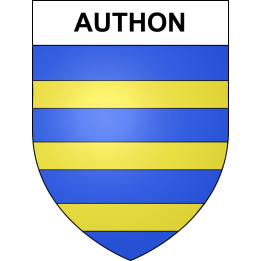 Pegatinas escudo de armas de Authon adhesivo de la etiqueta engomada