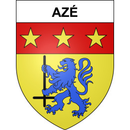 Pegatinas escudo de armas de Azé adhesivo de la etiqueta engomada