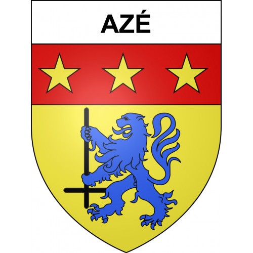 Azé 41 ville sticker blason écusson autocollant adhésif