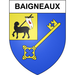 Pegatinas escudo de armas de Baigneaux adhesivo de la etiqueta engomada