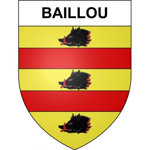 Pegatinas escudo de armas de Baillou adhesivo de la etiqueta engomada