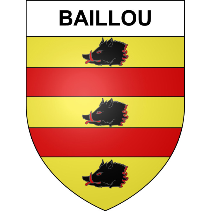 Pegatinas escudo de armas de Baillou adhesivo de la etiqueta engomada