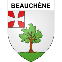 Pegatinas escudo de armas de Beauchêne adhesivo de la etiqueta engomada