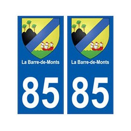 85 La Barre-de-Monts ville autocollant plaque blason 