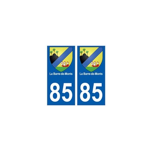 85 La Barre-de-Monts ville autocollant plaque blason 