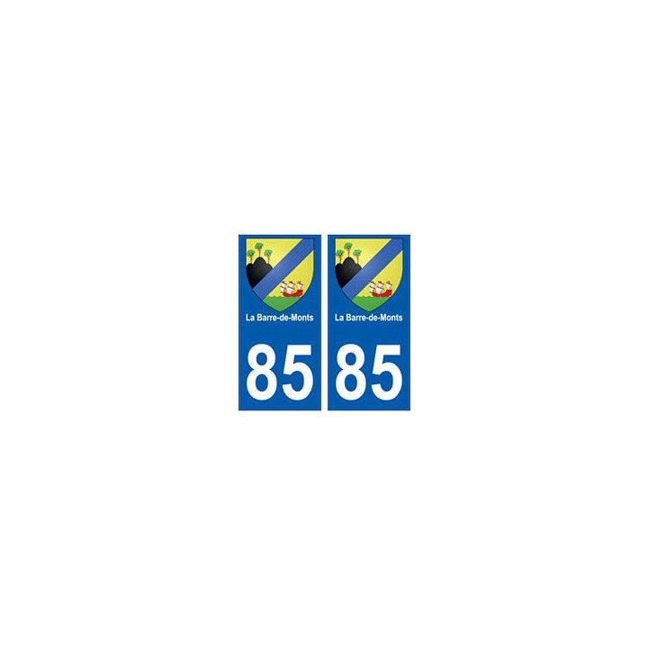 85 La Barre-de-Monts ville autocollant plaque blason 
