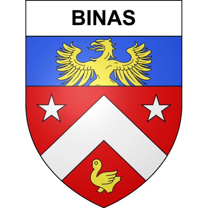 Pegatinas escudo de armas de Binas adhesivo de la etiqueta engomada