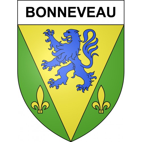 Pegatinas escudo de armas de Bonneveau adhesivo de la etiqueta engomada