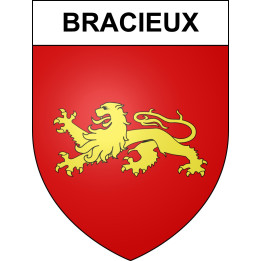 Pegatinas escudo de armas de Bracieux adhesivo de la etiqueta engomada
