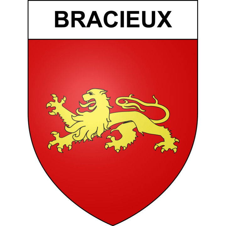 Pegatinas escudo de armas de Bracieux adhesivo de la etiqueta engomada