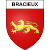 Pegatinas escudo de armas de Bracieux adhesivo de la etiqueta engomada