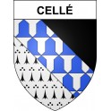 Cellé 41 ville sticker blason écusson autocollant adhésif