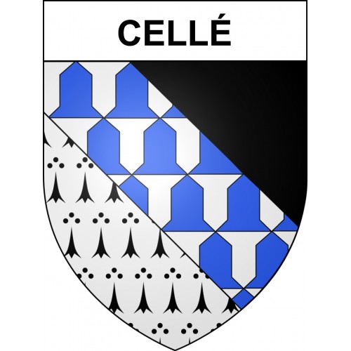 Cellé 41 ville sticker blason écusson autocollant adhésif