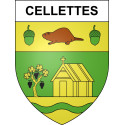 Cellettes 41 ville sticker blason écusson autocollant adhésif