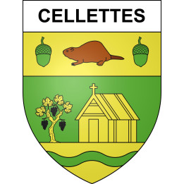 Cellettes 41 ville sticker blason écusson autocollant adhésif