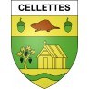 Cellettes 41 ville sticker blason écusson autocollant adhésif