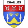 Chailles 41 ville sticker blason écusson autocollant adhésif