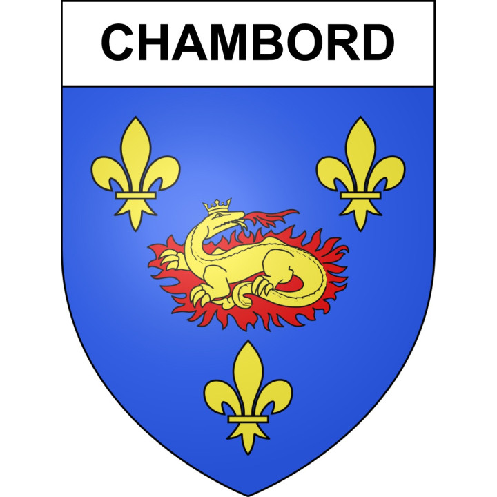 Pegatinas escudo de armas de Chambord adhesivo de la etiqueta engomada