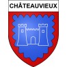 Pegatinas escudo de armas de Châteauvieux adhesivo de la etiqueta engomada