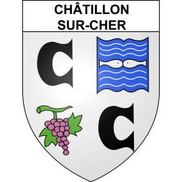 Châtillon-sur-Cher Sticker wappen, gelsenkirchen, augsburg, klebender aufkleber