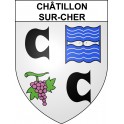 Châtillon-sur-Cher 41 ville sticker blason écusson autocollant adhésif