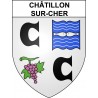 Châtillon-sur-Cher 41 ville sticker blason écusson autocollant adhésif